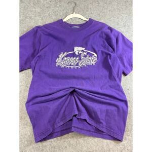 VTG 90s Kansas State Wildcats NCAA Pro Layer Tshirt Mens Large Purple Collegiate